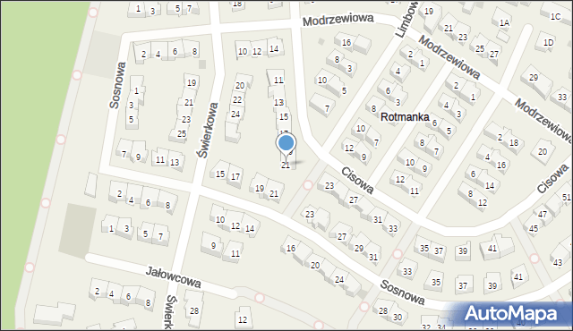 Rotmanka, Cisowa, 21, mapa Rotmanka