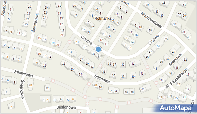 Rotmanka, Cisowa, 33, mapa Rotmanka
