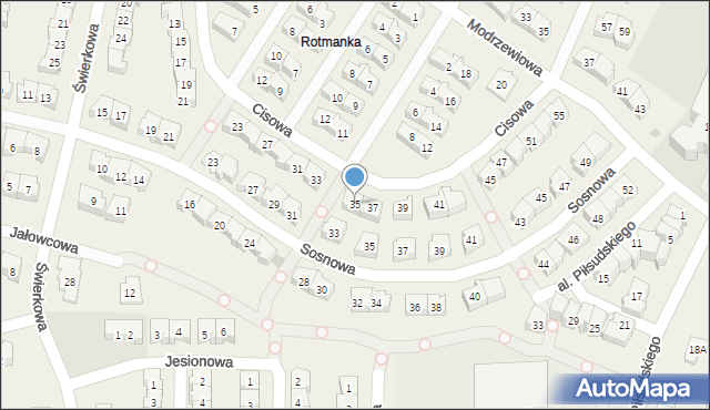 Rotmanka, Cisowa, 35, mapa Rotmanka