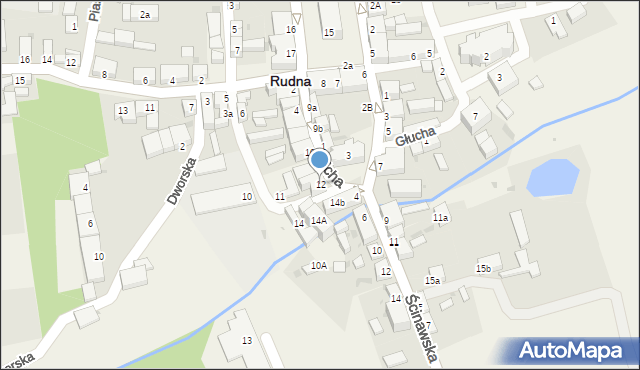 Rudna, Cicha, 12, mapa Rudna