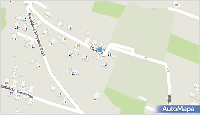 Rybnik, Cienista, 14, mapa Rybnika