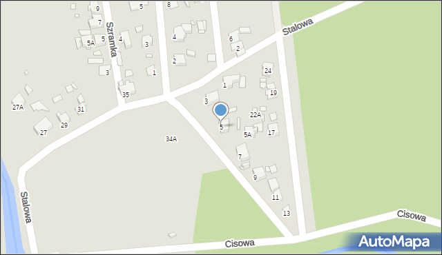 Rybnik, Cisowa, 5, mapa Rybnika