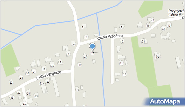 Rzeszów, Ciche Wzgórze, 15, mapa Rzeszów