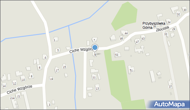 Rzeszów, Ciche Wzgórze, 9, mapa Rzeszów