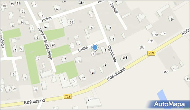 Sade Budy, Cicha, 1A, mapa Sade Budy