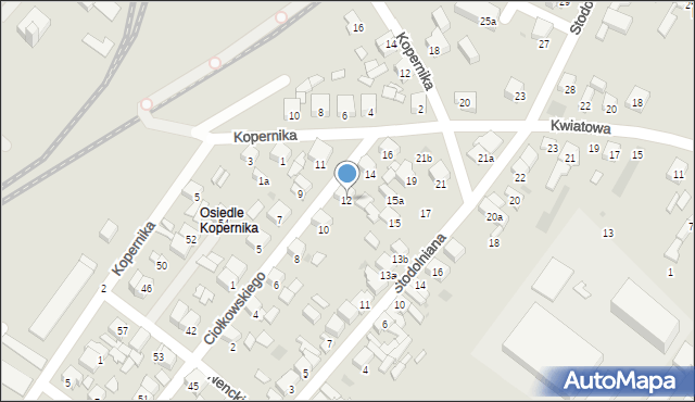 Sieradz, Ciołkowskiego Konstantego, 12, mapa Sieradz