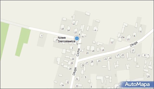 Sierosławice, Cicha, 5, mapa Sierosławice