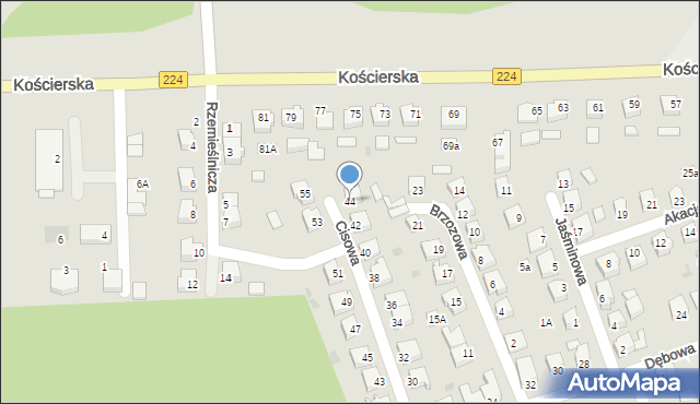 Skarszewy, Cisowa, 44, mapa Skarszewy