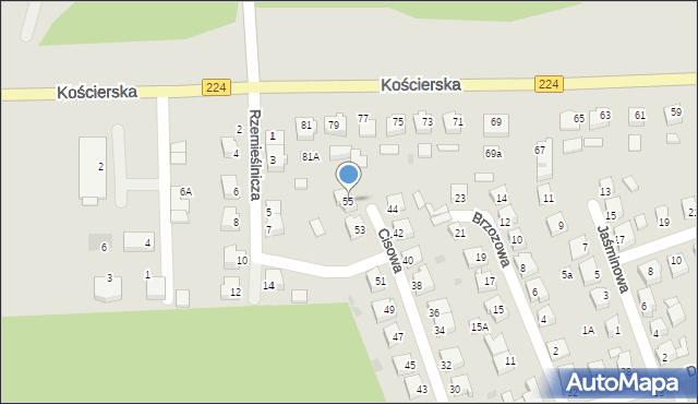 Skarszewy, Cisowa, 55, mapa Skarszewy