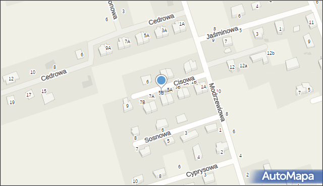 Skowarcz, Cisowa, 5B, mapa Skowarcz