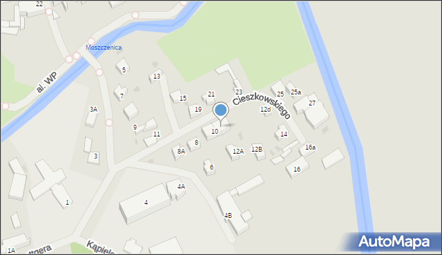 Sławno, Cieszkowskiego Augusta, 12, mapa Sławno