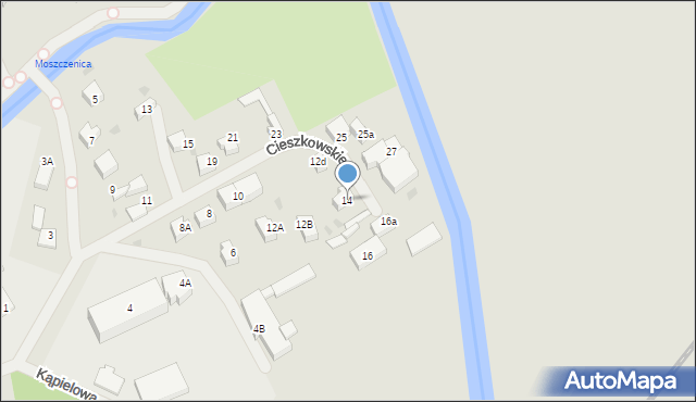 Sławno, Cieszkowskiego Augusta, 14, mapa Sławno