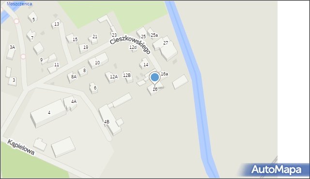 Sławno, Cieszkowskiego Augusta, 16, mapa Sławno