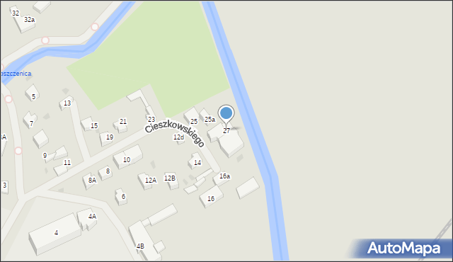 Sławno, Cieszkowskiego Augusta, 27, mapa Sławno