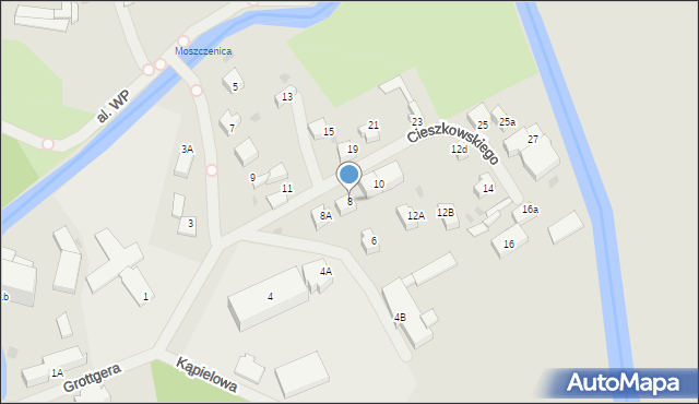 Sławno, Cieszkowskiego Augusta, 8, mapa Sławno