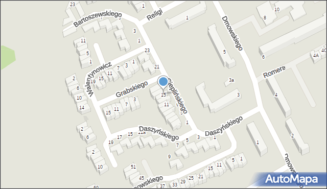 Słupsk, Cieplińskiego Łukasza, 15, mapa Słupska