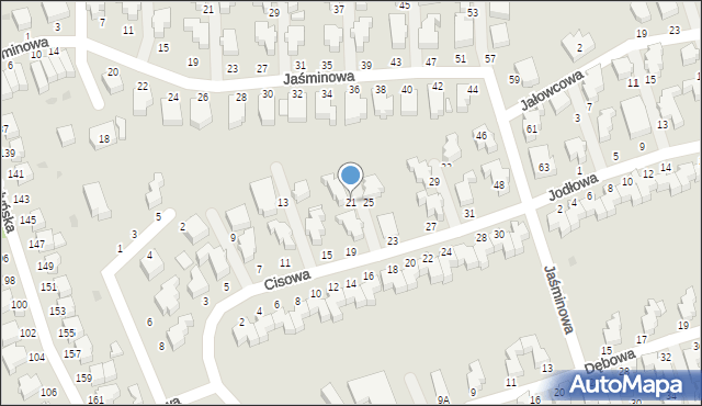 Słupsk, Cisowa, 21, mapa Słupska