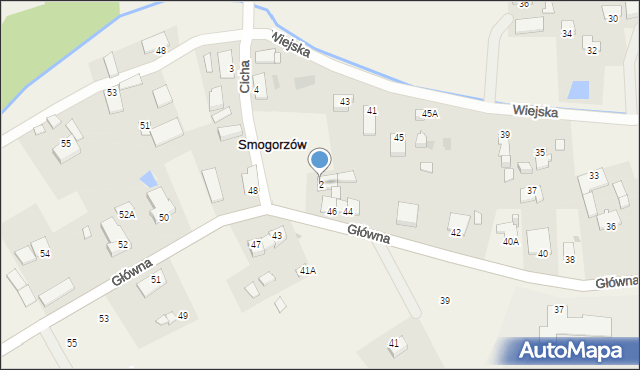 Smogorzów, Cicha, 2, mapa Smogorzów