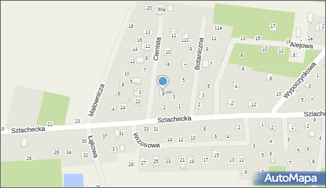 Smolice, Cienista, 4, mapa Smolice