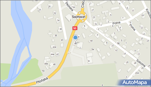 Sochocin, Ciechanowska, 48, mapa Sochocin