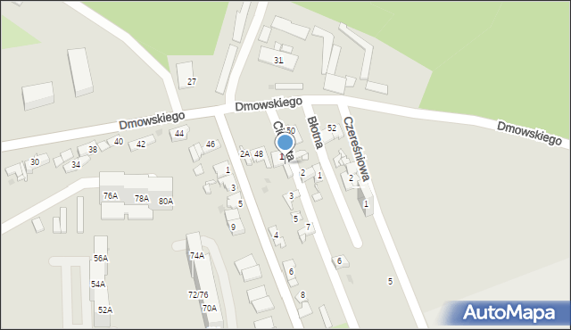 Sosnowiec, Cienista, 1A, mapa Sosnowca