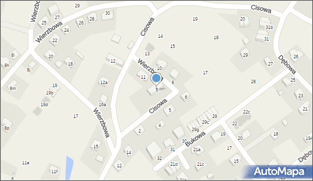 Spalice, Cisowa, 3, mapa Spalice