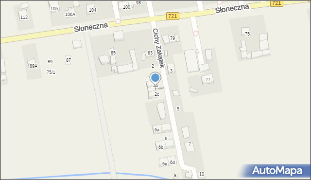 Stara Iwiczna, Cichy Zakątek, 2b, mapa Stara Iwiczna