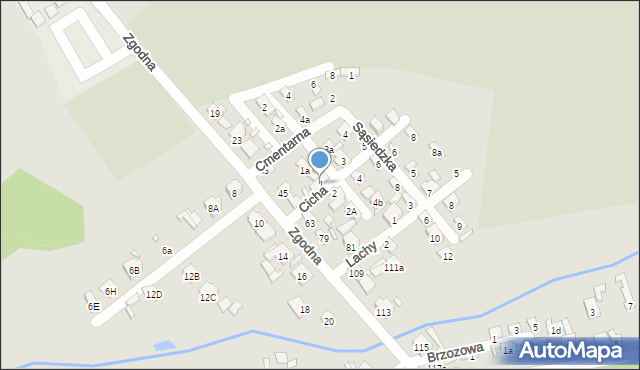 Starachowice, Cicha, 1, mapa Starachowic