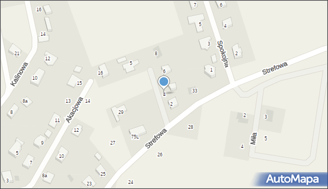 Stare Bielice, Cicha, 4, mapa Stare Bielice