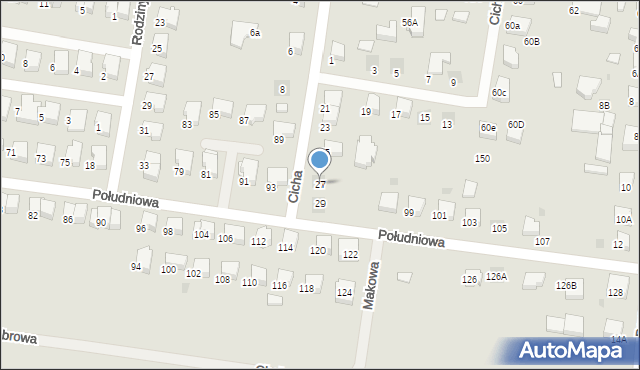 Starogard Gdański, Cicha, 27, mapa Starogard Gdański