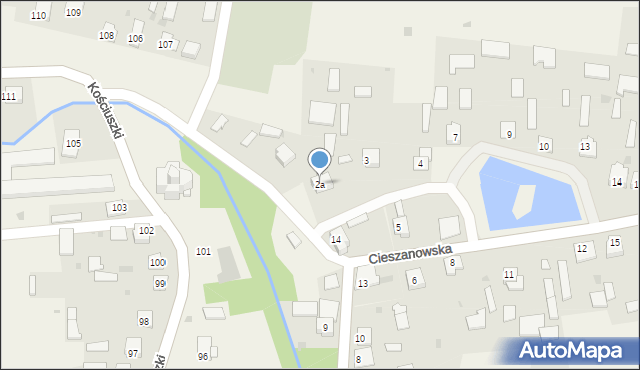 Stary Dzików, Cieszanowska, 2a, mapa Stary Dzików