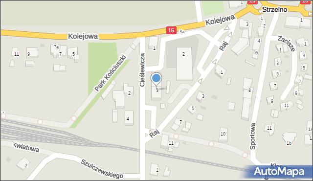 Strzelno, Cieślewicza Jakuba, dr., 3, mapa Strzelno