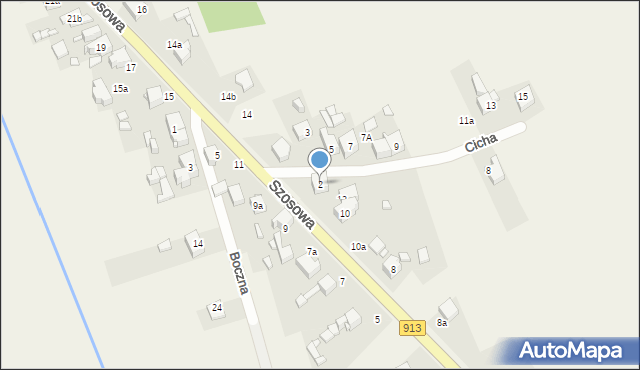 Strzyżowice, Cicha, 2, mapa Strzyżowice