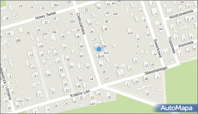 Supraśl, Cieliczańska, 31, mapa Supraśl