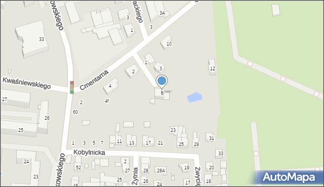 Swarzędz, Cicha, 6, mapa Swarzędz