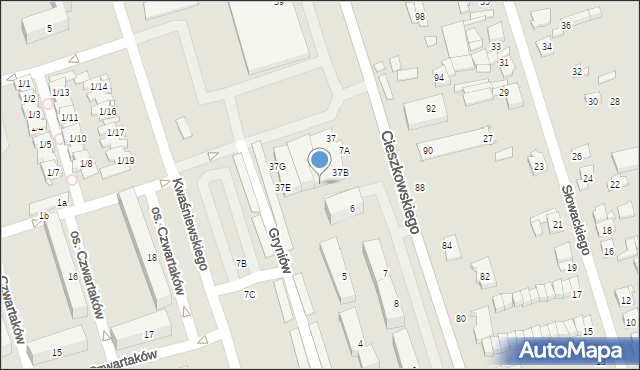 Swarzędz, Cieszkowskiego Augusta, 37D, mapa Swarzędz