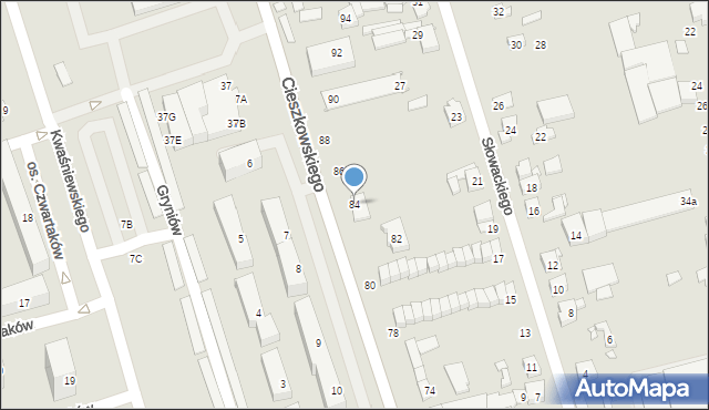 Swarzędz, Cieszkowskiego Augusta, 84, mapa Swarzędz