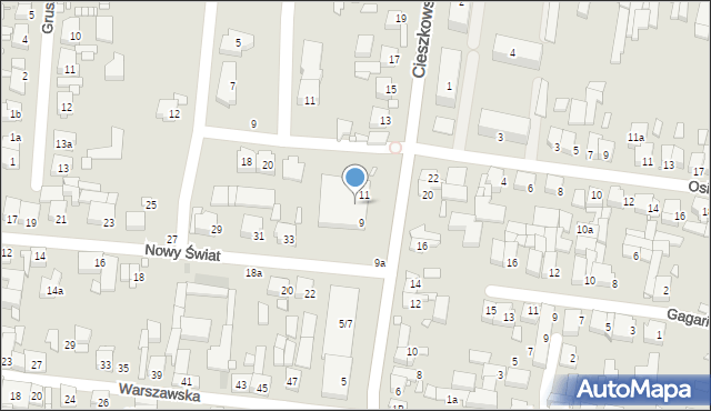 Swarzędz, Cieszkowskiego Augusta, 9-11, mapa Swarzędz