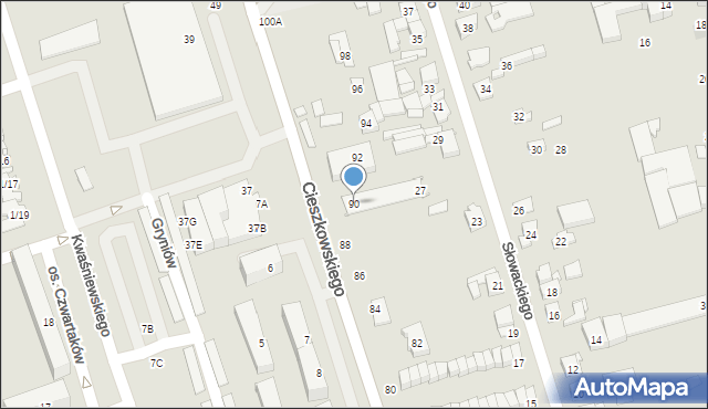 Swarzędz, Cieszkowskiego Augusta, 90, mapa Swarzędz