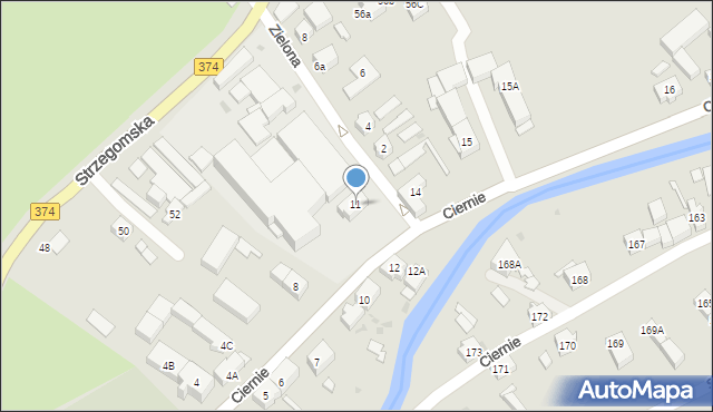 Świebodzice, Ciernie, 11, mapa Świebodzice