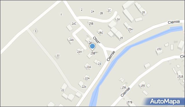 Świebodzice, Ciernie, 23B, mapa Świebodzice