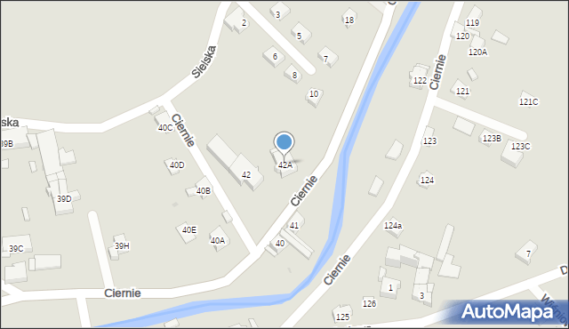 Świebodzice, Ciernie, 42A, mapa Świebodzice