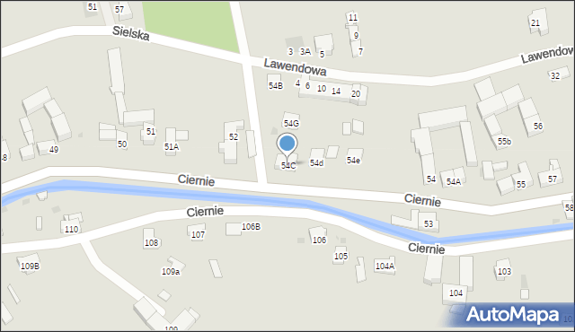 Świebodzice, Ciernie, 54C, mapa Świebodzice