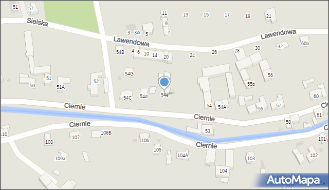 Świebodzice, Ciernie, 54e, mapa Świebodzice