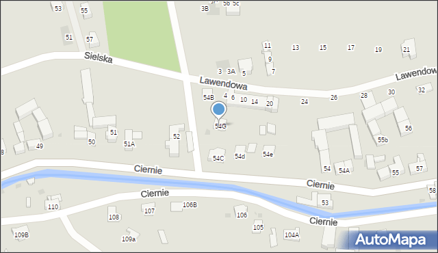 Świebodzice, Ciernie, 54G, mapa Świebodzice