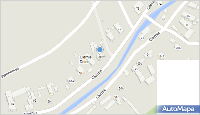 Świebodzice, Ciernie, 69, mapa Świebodzice