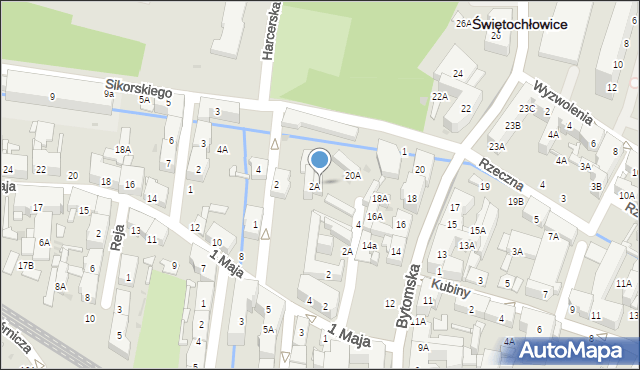 Świętochłowice, Cicha, 5, mapa Świętochłowice