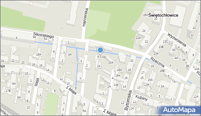 Świętochłowice, Cicha, 6, mapa Świętochłowice