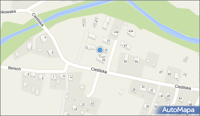 Szlachtowa, Cieśliska, 31, mapa Szlachtowa