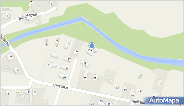 Szlachtowa, Cieśliska, 49, mapa Szlachtowa